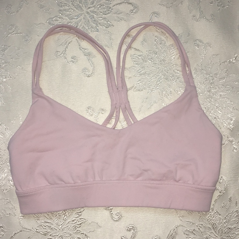 Strappy Pink Sports Bra